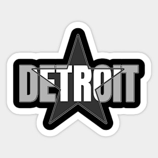 Detroit Black Star Sticker